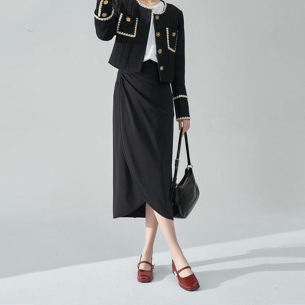 Maroon Patent Leather Square Toe Chunky Heel Slingback Loafers