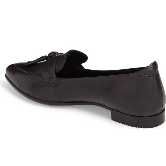 FSJ Black Pointed Toe Casual Flats Loafer Shoes Women