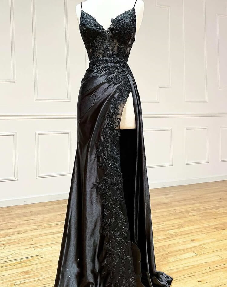 Tight Formal Dresses Long Classy,Leg Split Prom Dress