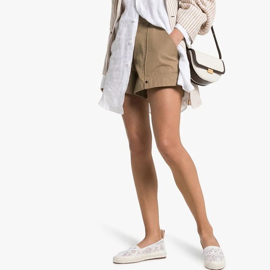 White Lace Round Toe Comfortable Espadrille Flats