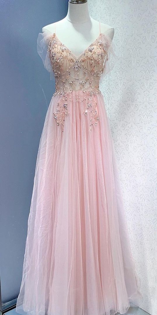 princess A-line punk tulle long prom dress formal dress cg20419