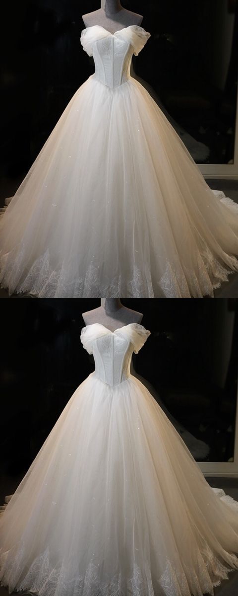 romantic tulle ball gown corset wedding dress for bride prom dresses cg20888