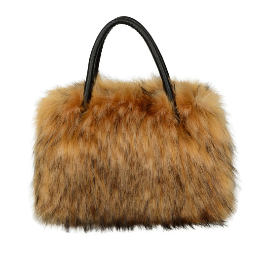 Autumn Winter Women Fashionable Plush Faux Fur Large Capacity Handbag