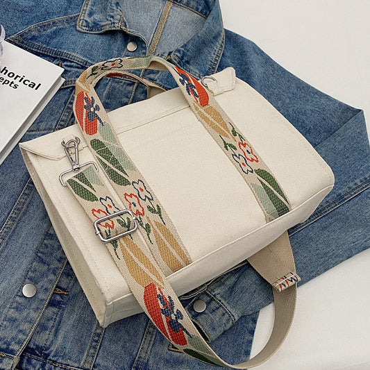 Women Fashion Casual Large Capacity Canvas Handbag