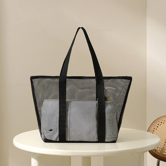 Women Fashion Casual Mesh Hollow Large Capacity Beach Bag