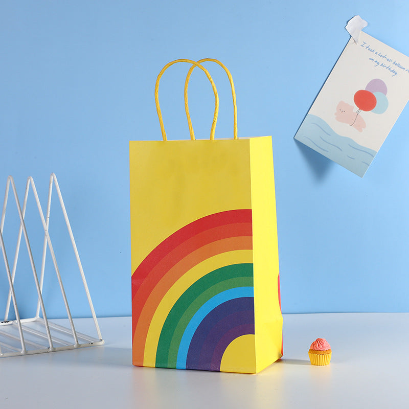 Sac de rangement imprimé arc-en-ciel tendance pour accessoires de vêtements