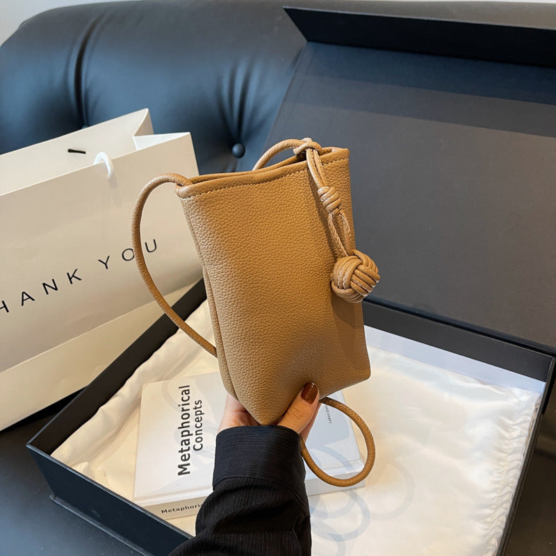 Mini sac à bandoulière simple de couleur unie