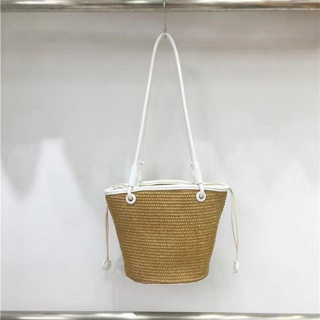 Sac à bandoulière tissé à cordon pour femme, mode été, vacances, plage