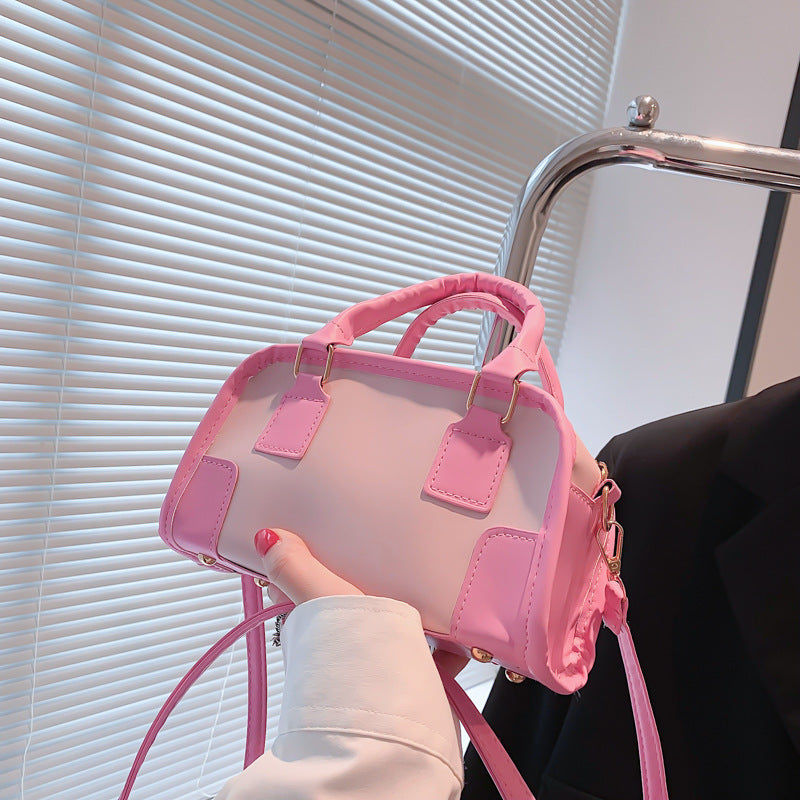 Sac à bandoulière grande capacité à blocs de couleurs tendance