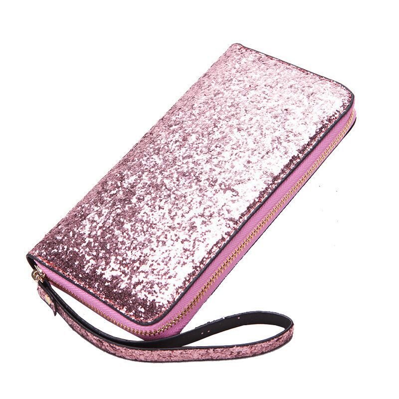Women'S Fashion Sequin Long Hand Coin Purse
