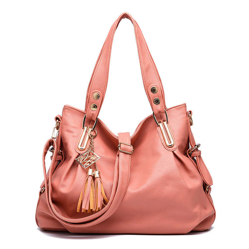Classic Casual Solid Color Large Capacity Handbags