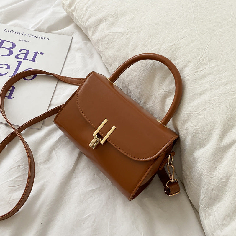 Sac à bandoulière carré en PU pour femme, couleur unie, tendance