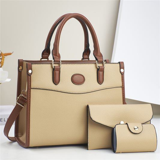 Women Fashion Casual Large-Capacity Handbag Three-Piece Set