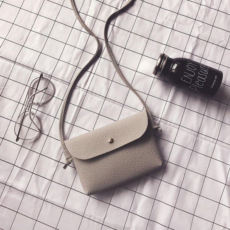 Women Simple Fashion Solid Color Square Flap Mini Crossbody Bag