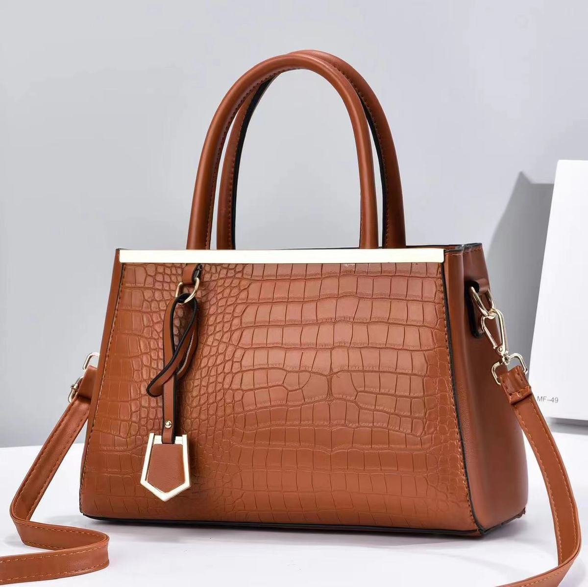 Sacs à main simples de grande capacité, couleur unie, imprimé crocodile