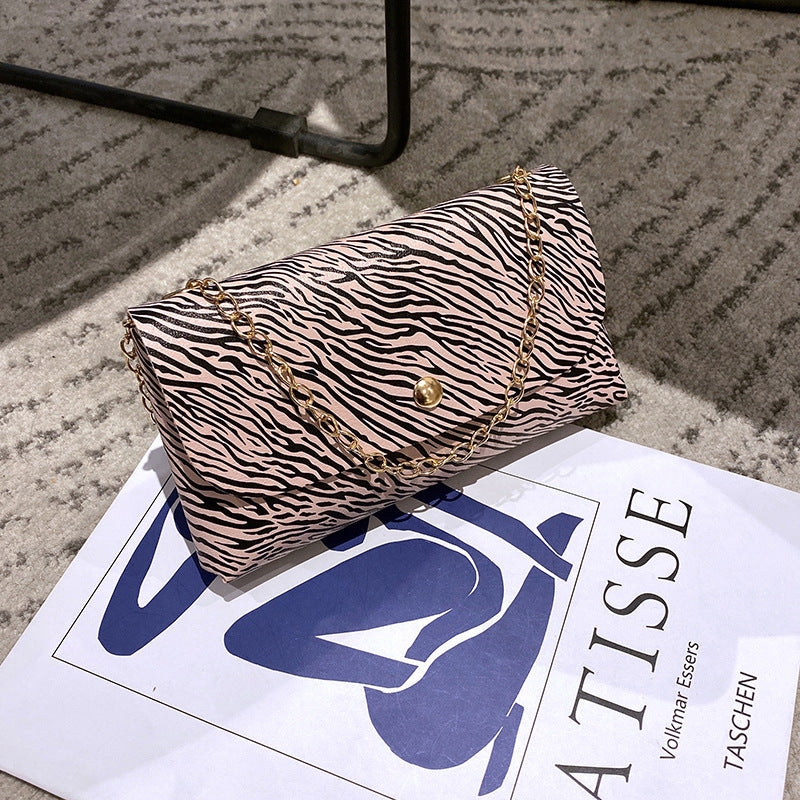 Sac banane rétro léopard couleur unie pour femme