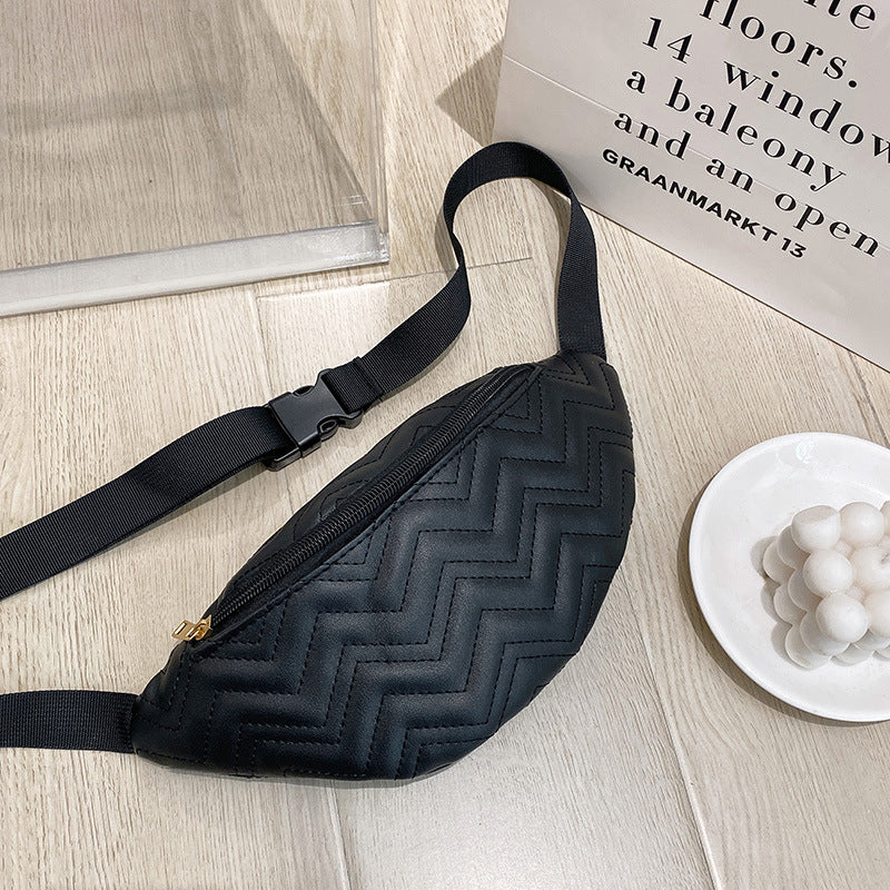 Sac banane brodé en losange pour femme