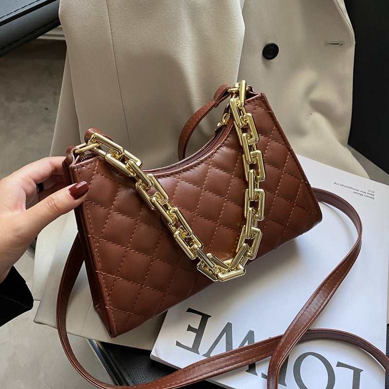 Women Fashion Chain One Shoulder Handbag Baguette