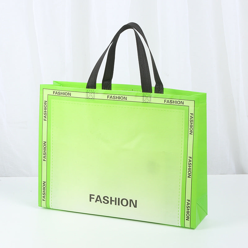 Fashion Gradient Color Letter Printing Non-Woven Shopping Bag