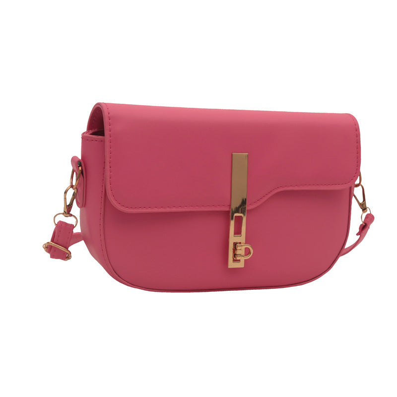 Sac à bandoulière simple et uni avec fermoir à cliquet