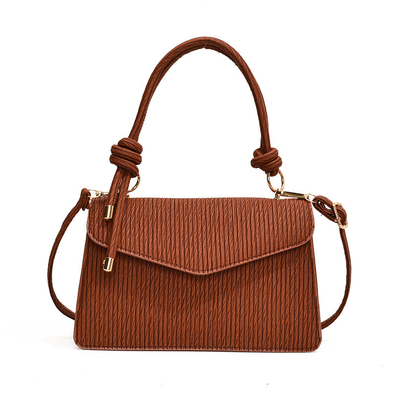 Fashionable Simple Solid Color Flip Shoulder Bag