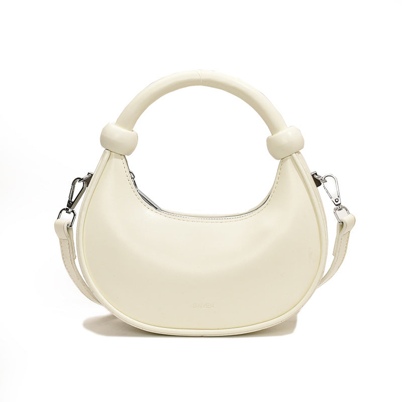 Fashionable Casual Solid Color Portable Shoulder Bag