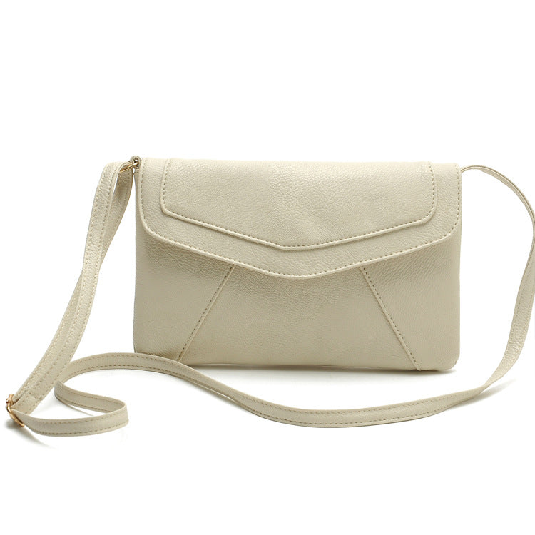 Women Fashion Basic Casual Solid Color PU Shoulder Crossbody Bag