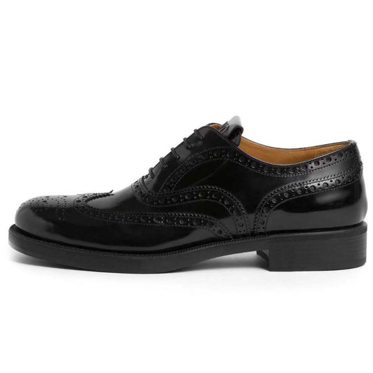 Black Round Toe Flats Vintage Lace Up Oxford Shoes Women