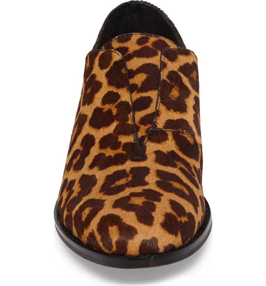 Brown Leopard Print Round Toe Casual Flats Women's Loafers