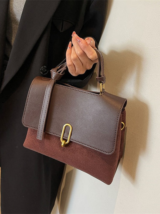 Sac à bandoulière vintage contrasté