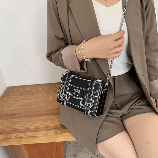 Comic Women Cartoon Chain Design Square Crossbody Bag