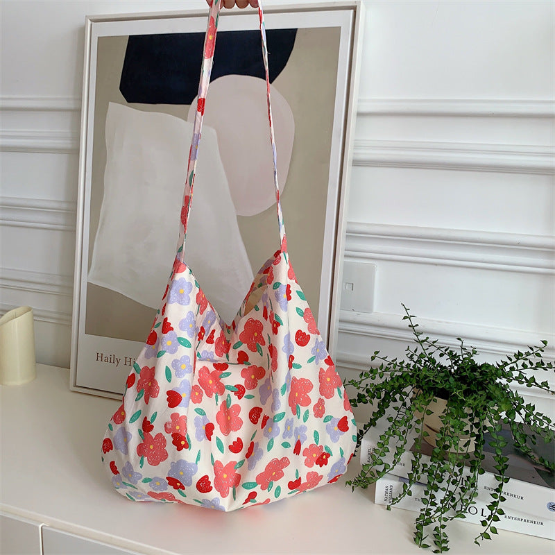 Casual Printed Large Capacity Shoulder Shopping Bag