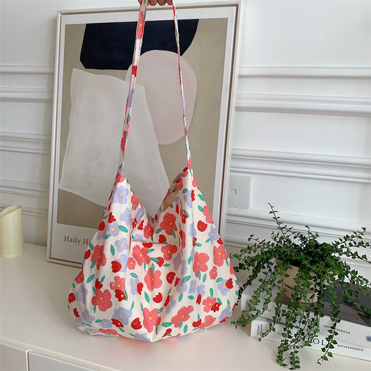 Casual Printed Large Capacity Shoulder Shopping Bag