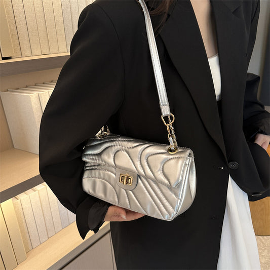 Petit sac à bandoulière carré décontracté de couleur unie pour femme