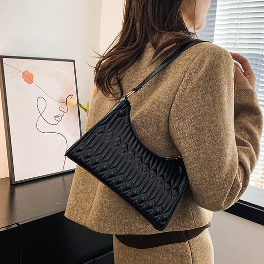 Sac à main simple et tendance de couleur unie