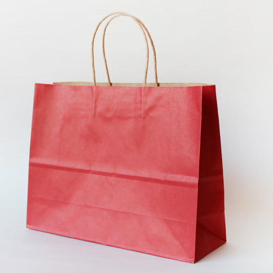 Solid Color Kraft Paper Gift Tote Bag