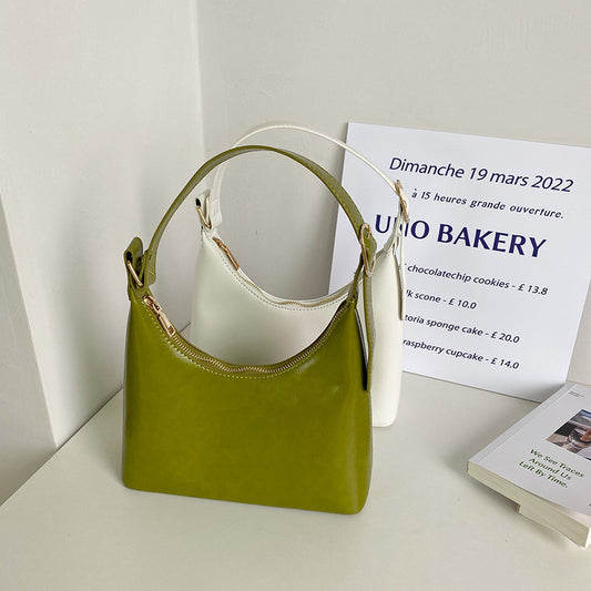 Sac à main tendance en PU pour femme, fermeture éclair, couleur unie