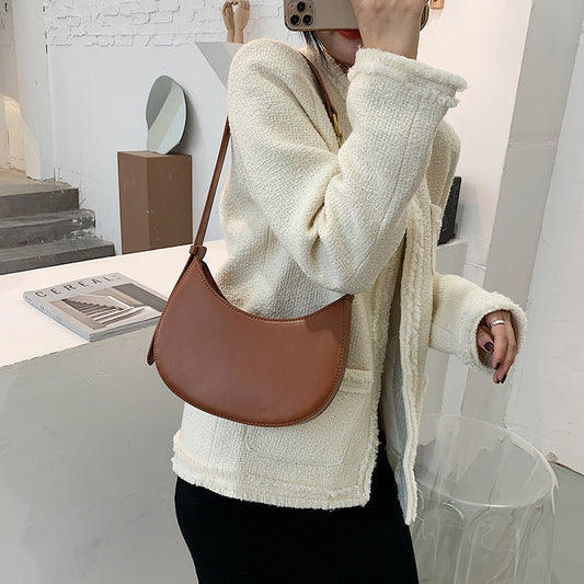 Sac à bandoulière décontracté en PU avec fermeture éclair pour femme