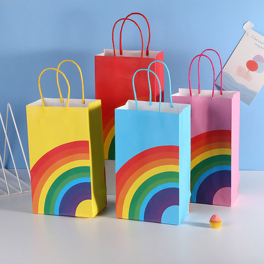 Sac de rangement imprimé arc-en-ciel tendance pour accessoires de vêtements