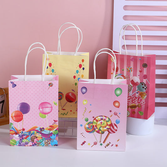 Sac de rangement et d'emballage à motif de ballons et bonbons de dessin animé, accessoires pour vêtements