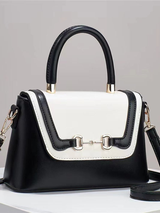 Sacs à main de grande capacité à contraste de couleurs tendance