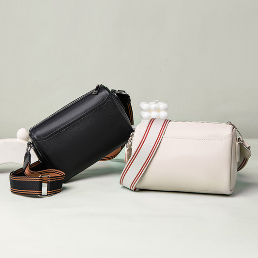 Sac à bandoulière carré décontracté à larges bretelles pour femme