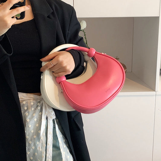 Sac à bandoulière tendance et décontracté de couleur unie