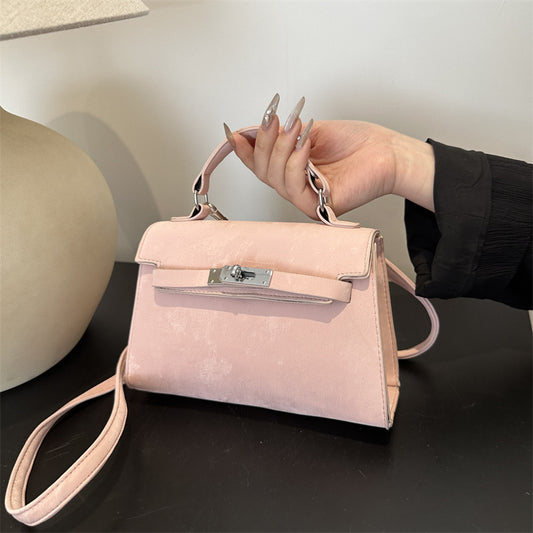 Sac à bandoulière carré en PU pour femme, simple et tendance, avec rabat et fermeture éclair