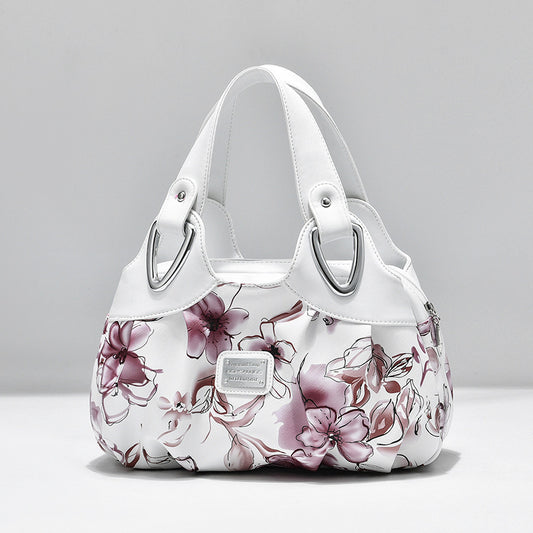Sac à main d'été à imprimé rose pour femme, grande capacité