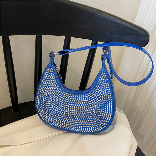 Sac à bandoulière tendance pour femme avec chaîne en diamant brillant