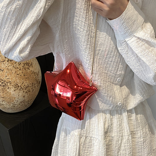 Acrylic Star Shaped Women Chain Crossbody Bag