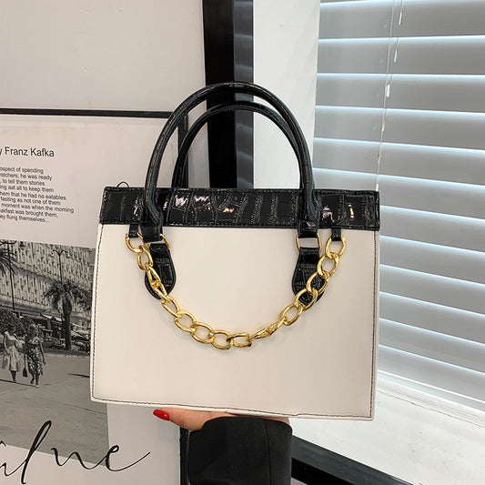 Women'S Fashion Large Capacity Retro Tote Design PU Work Handbag