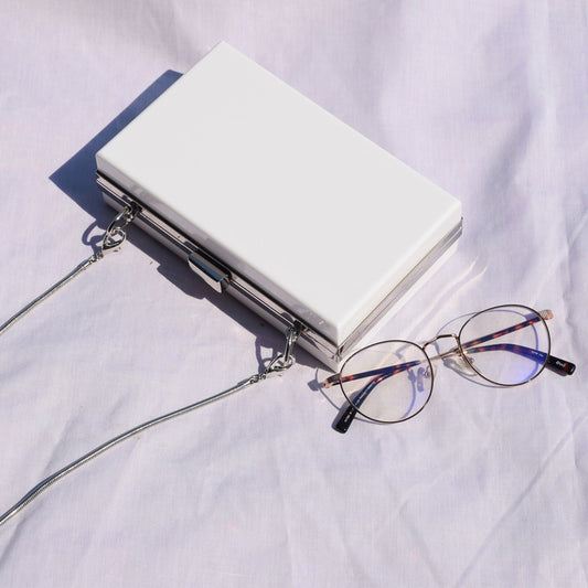 Women Transparent Clear Acrylic Bag Chain Dinner Party Small Square Bag