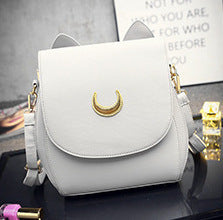 Moon Women Cartoon Design Solid Color Large Capacity Backpack